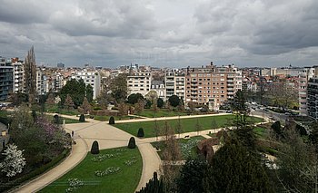 De bewoners genieten van een weids uitzicht op Brussel